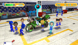 Illustration for article titled Pit Crew Panic – Girls in Miniskirts Fixing Giant Toilets